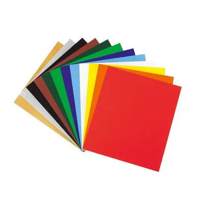 Image de folia 700 Papier de couleur gommé, couleurs assorties 80 g/qm 12 feuilles