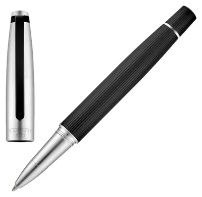 Image de CERRUTI 1881, stylo plume Benson, noir et chromé