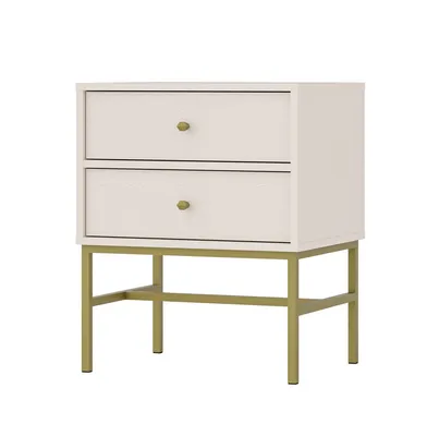 Image de Table de chevet IROS 3 - beige / or