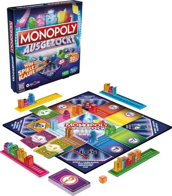 Produktbild von Monopoly Ausgezockt Brettspiel, Familien-Spiel 2–4 Spieler, ca. 20 Min.