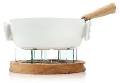 Productafbeelding van Boska Fondueset Twinkle - Fondueset voor kaas - Kaasfondue - Fondue met theelichtjes - Inhoud: 1,6 liter - Geschikt voor 4 personen - Inclusief fonduevorkjes - Bekroonde kwaliteit - Keramiek