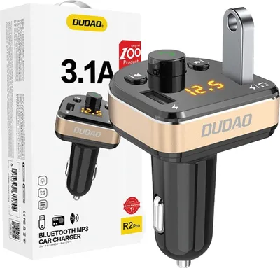 Obrázok produktu pre Dudao Bluetooth Fm Transmitter Car Charger Mp3 3.1 A 2X Usb Black