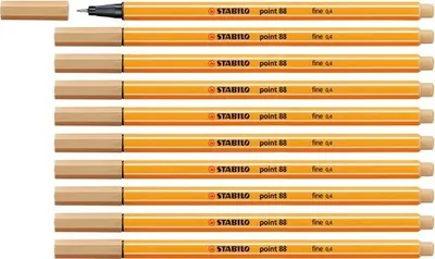 Produktbild von Fineliner - STABILO point 88 - 10er Pack - ocker hell