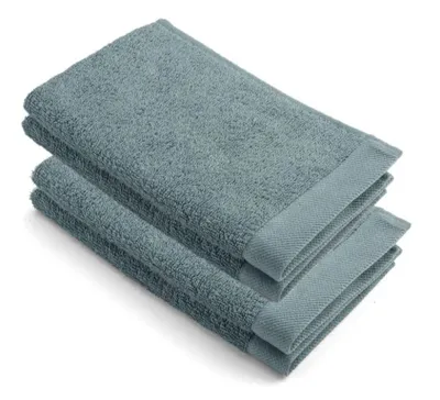 Productafbeelding van Walra Hergebruikte katoenen gastendoek, 30x50 cm - 2 stuks, groen