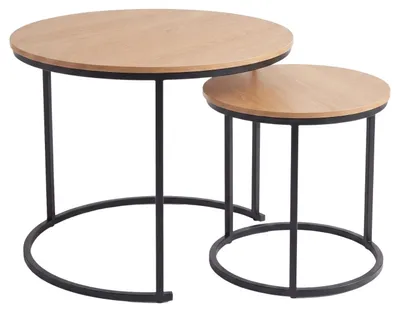 Produktbild von Set aus 2 runden Couchtischen, Ø 60 cm x 50 cm