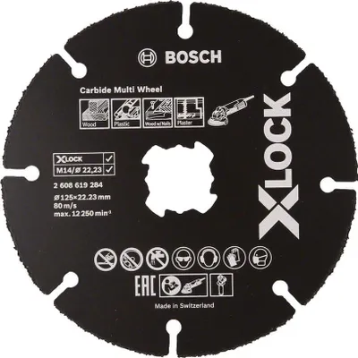 Zdjęcie produktu dla Tarcza Do Cięcia Z Węglika Twardych X-Lock Bosch 125X22.23
