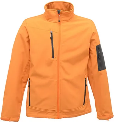 Produktbild von Regatta Standout TRA674 | Herren Softshelljacke Arcola - Farbe: Sun Orange/Seal Grey (Solid) - Größe: XXL