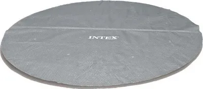 Zdjęcie produktu dla Pokrywa Solarna do Basenu Stelażowego Okrągłego Intex, 4,57m, 270 Mikronów, Szaro-Niebieska