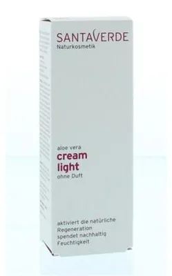 Productafbeelding van Santaverde Aloe vera cream light parfumvrij (30 ml)