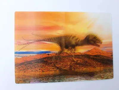 Produktbild von 3 D Ansichtskarte T - Rex, Postkarte Wackelkarte Hologrammkarte Tiere Tier Dinosaurier
