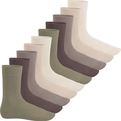 Produktbild von Footstar EVERYDAY! 10 PAAR Damen Herren Socken - Naturtöne 43-46
