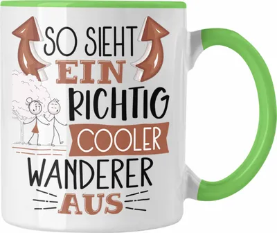 Produktbild von Trendation - So Sieht Ein Richtig Cooler Wanderer Aus Geschenk Tasse Lustiger Spruch Geschenkidee (Grün)