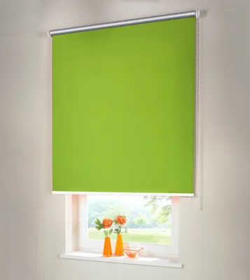 Produktbild von Seitenzugrollo Verdunkelungsrollo THERMO 175 x 90 cm limone Kettenzugrollo lichtundurchlässig