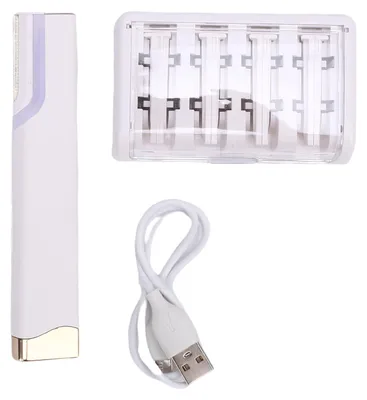 Productafbeelding van Gezichtsreinigings- en haarverwijderingsapparaat voor vrouwen, met 3 snelheidsinstellingen, oplaadbare USB-gezichtstrimmer met LED-licht, en 4 opzetstukken