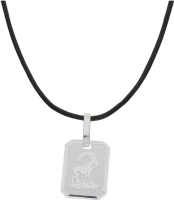 Produktbild von JuwelmaLux Sternzeichen Anhänger mit Lederkette 925/000 Sterling Silber Steinbock JL16-05-0515