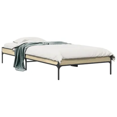 Obrázek produktu pro Rám postele Sonoma dub 90x200 cm materiál na bázi dřeva a kovu