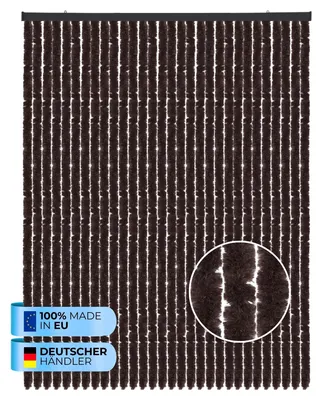Obrázek produktu pro Chlupatý závěs 56x185cm - 140x220cm - Ebay Unistripe Brown-140x220 cm