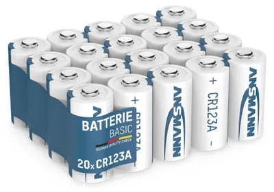 Obrázok produktu pre ANSMANN CR123A 3V lítiové batérie, 20 kusov