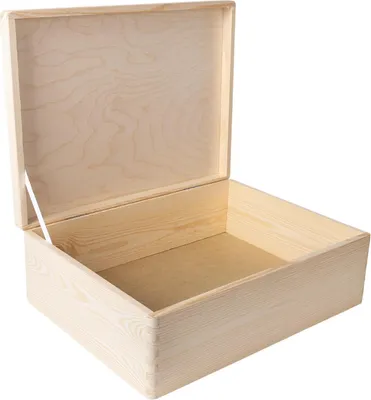 Produktbild von Creative Deco Holzkiste mit Deckel Silberscharniere | 40 x 30 x 14 cm (+/-1cm) | Erinnerungsbox Baby Groß Holzbox mit Deckel Unlackiert Kasten