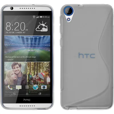 Produktbild von PhoneNatic Case kompatibel mit HTC Desire 820 - clear Silikon Hülle S-Style + 2 Schutzfolien