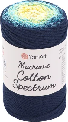 Obrázok produktu pre Yarn Art Macrame Bavlna Spectrum 225 m 1328 Blue Yellow Špagát