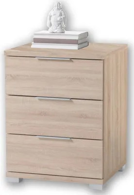 Produktbild von Nachtkommode Nachttisch Nachtkonsole UNI H 61 mit 3 Schubladen Sonoma