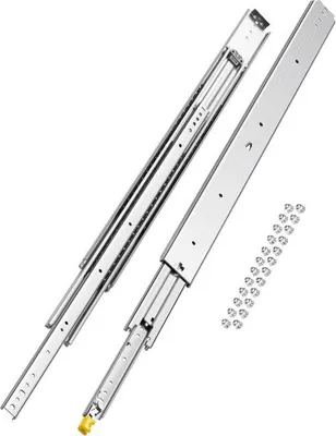Zdjęcie produktu dla Prowadnice szuflad z pełnym wysuwem na łożyskach kulkowych - Prowadnice szuflad 1016 mm - Nośność 226 kg