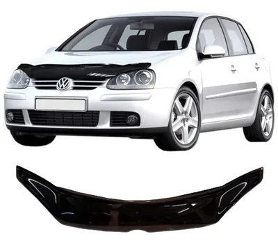 Produktbild von SCOUTT | Motorhaube Windabweiser Insekten Steinschlagschutz Für Volkswagen Golf 5 2003-2008, Aerodynamisch, Einfache Montage, Getönt, Spezielle Halterungen Für Die Haube (Ohne Bohren)