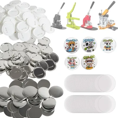 Produktbild von Buttonmaschine - Knopfmachermaschine 75mm, 500 Stk, DIY Button-Pressmaschine