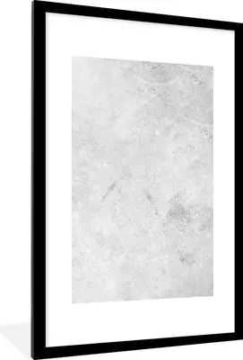 Produktbild von MuchoWow® Gerahmtes Poster Marmor - Textur - Grau - Marmoroptik 60x90 cm - Poster mit Schwarzem Bilderrahmen Wandposter Rahmen Foto Bilder - Dekoration - Wandposter Wohnzimmer - Hochwertig