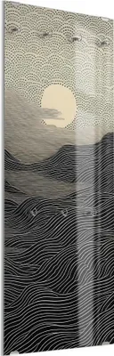 Produktbild von DEQORI Kleiderhaken aus Glas 50x125 cm 'Linien der Zweisamkeit' Wand Garderobe Haken