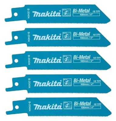 Image de Lot de 5 Lames Bi-Métal MAKITA B-20404 flexibles pour tôles minces (0,7 à 3 mm)