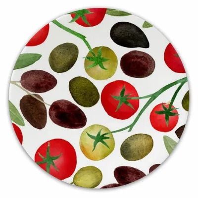 Produktbild von PPD Olives & Tomatoes Plate, Teller, Frühstücksteller, Kuchenteller, Bone China, Ø 15.5 cm, 165303294
