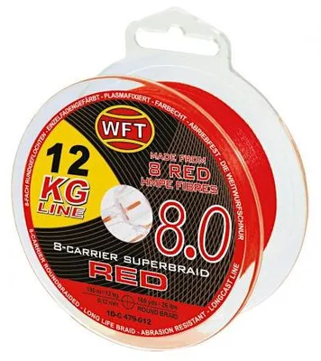 Obrázok produktu pre Angelschnur KG 8.0, osemvláknová šnúra Super Braid (červená, 600 m)