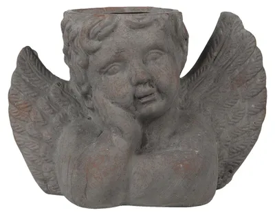 Immagine prodotto di Vaso da fiori Clayre & Eef Angel 30x13x20 cm Pietra grigia