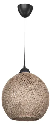 Image de Suspension luminaire e27 marron noir 22x65 cm.