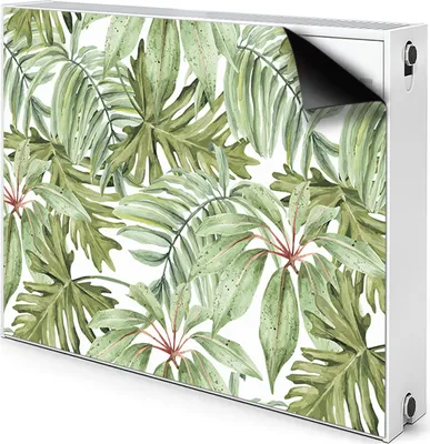 Produktbild von Magnet Radiator Magnet Mat Heizkörper Heizung Verkleidung Abdeckung 100x60 cm - Tropisch, Blätter