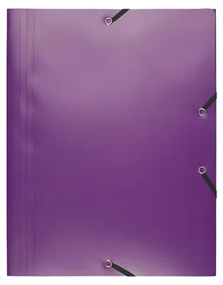 Image de Exacompta 55918E : pochette à 3 intercalaires et élastique en PP 400 µm, format A4, violet