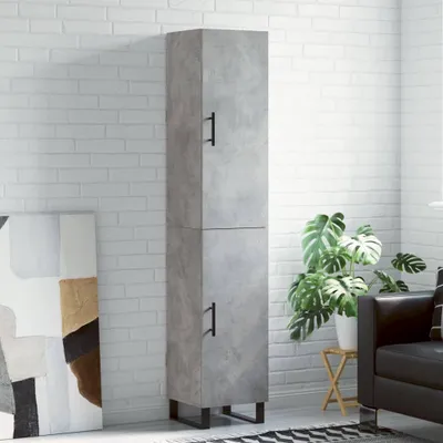 Obrázek produktu pro vidaXL Highboard concrete grey 34,5x34x180 cm odvozený dřevěný výrobek