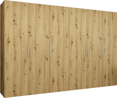 Produktbild von MEBLE KRYSPOL, Kleiderschrank, Schrank 300 cmx202x52, Artisan Eiche, Kaschmir