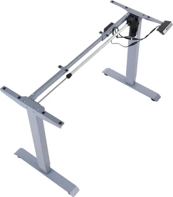 Imagen del producto de Estructura eléctrica para mesa o escritorio PRATO 01-2T, altura regulable eléctricamente, longitud ajustable, patas de 2 segmentos, gris