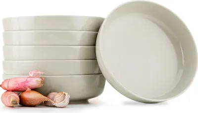 Zdjęcie produktu dla KONSIMO VICTO Zestaw nowoczesnych talerzy głębokich na 6 osób, 6x talerz głęboki, beżowy mat