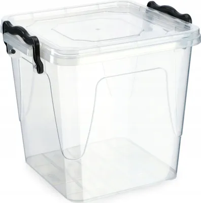 Image de KADAX Boîte de rangement avec couvercle, Boîte en plastique robuste 3,7L