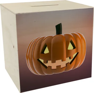 Produktbild von Halloween Kürbis Spardose aus Holz