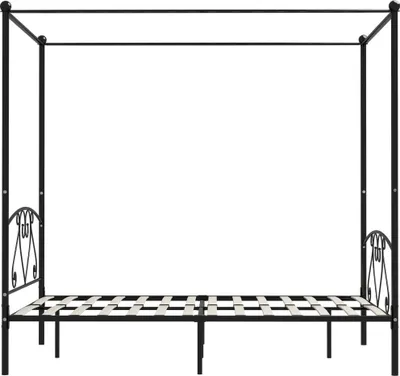 Produktbild von "Winterschlussverkauf "Himmelbett-Gestell - CLORIS - Doppelbett - Robust und langlebig - Schwarz Metall 160 x 200 cm - Einfache Montage -   - DEMöbel1687647