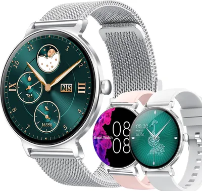 Produktbild von Elegante Smartwatch mit Telefonfunktion, 1,27" AMOLED Touch, Gesundheits- & Sporttracking, IP68 & Bluetooth-Anrufe