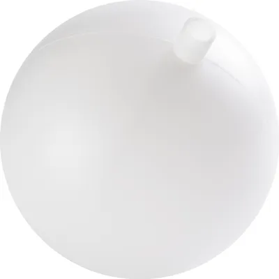 Produktbild von Kunststoff-Kugel mit Stutzen, Mattweiß 15 cm