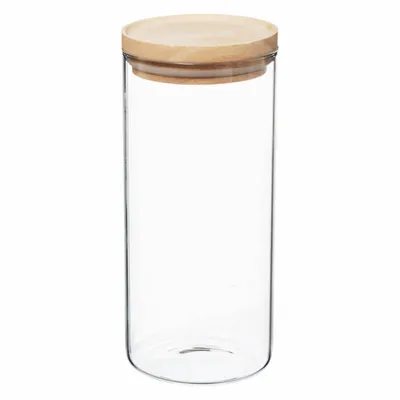 Produktbild von 5five Simply Smart Einmachglas Hermet, Vorratsglas, Glas, Gummibaumholz, Transparent, 1.3 L, 135028