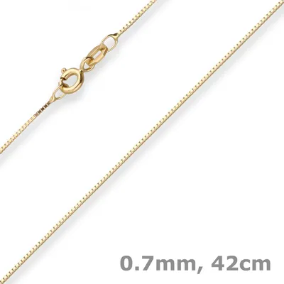 0-7mm-Veneziakette-aus-375-Gelbgold-42cm