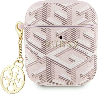 Produktbild von Guess Gua2Pgce4Cp Fall Für Airpods 1/2 - Rosa Gcube Charme